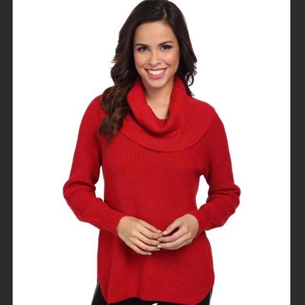 Michael Kors Waffke Knit Cowl Neck Sweater